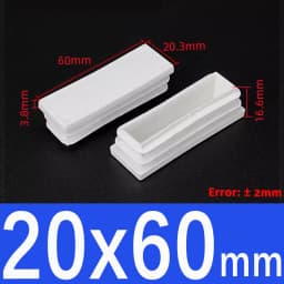 White Square lastic Pipe Plugs Rectangle Blanking End cap tube plug table chair foot cover Dust-Proof