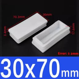 White Square lastic Pipe Plugs Rectangle Blanking End cap tube plug table chair foot cover Dust-Proof