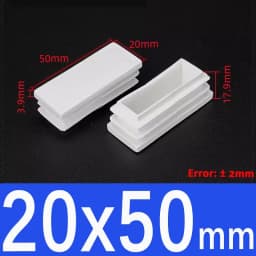 White Square lastic Pipe Plugs Rectangle Blanking End cap tube plug table chair foot cover Dust-Proof