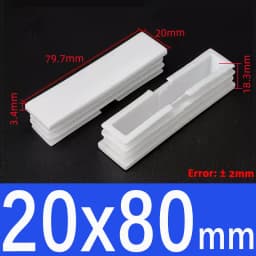 White Square lastic Pipe Plugs Rectangle Blanking End cap tube plug table chair foot cover Dust-Proof
