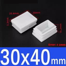White Square lastic Pipe Plugs Rectangle Blanking End cap tube plug table chair foot cover Dust-Proof
