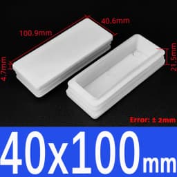White Square lastic Pipe Plugs Rectangle Blanking End cap tube plug table chair foot cover Dust-Proof