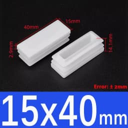 White Square lastic Pipe Plugs Rectangle Blanking End cap tube plug table chair foot cover Dust-Proof
