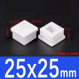 White Square lastic Pipe Plugs Rectangle Blanking End cap tube plug table chair foot cover Dust-Proof