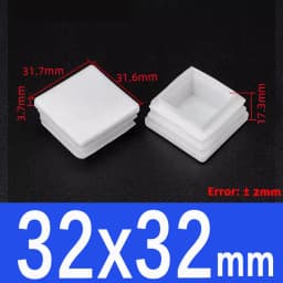 White Square lastic Pipe Plugs Rectangle Blanking End cap tube plug table chair foot cover Dust-Proof