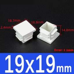 White Square lastic Pipe Plugs Rectangle Blanking End cap tube plug table chair foot cover Dust-Proof