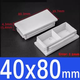 White Square lastic Pipe Plugs Rectangle Blanking End cap tube plug table chair foot cover Dust-Proof