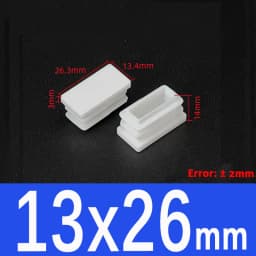 White Square lastic Pipe Plugs Rectangle Blanking End cap tube plug table chair foot cover Dust-Proof