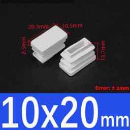 White Square lastic Pipe Plugs Rectangle Blanking End cap tube plug table chair foot cover Dust-Proof