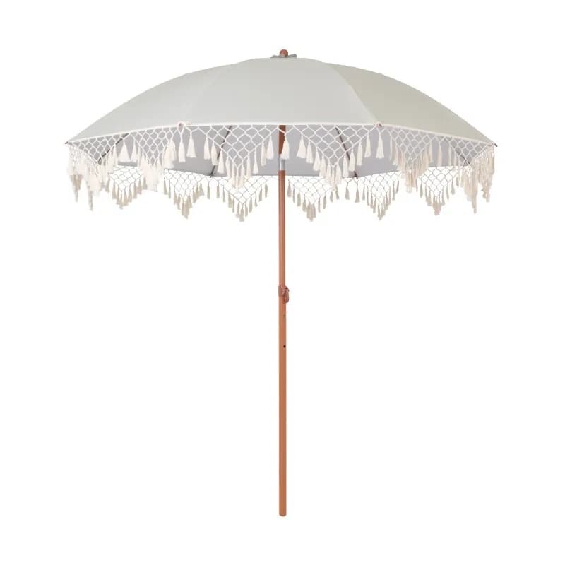 Seaside Resort Beach Umbrella Courtyard Umbrella Tassel Pool Sun Protection Terrace Parasol No Base