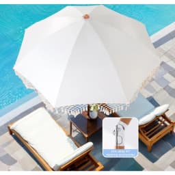 Seaside Resort Beach Umbrella Courtyard Umbrella Tassel Pool Sun Protection Terrace Parasol No Base
