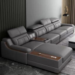 Atunus Leather Sofa Luxury Couches 7 Seater Sofa Set Sectional Corner Modular Modern Sofa Living Room L Shape Couch