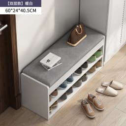Space Saving Entryway Shoe Rack Bench with Seat for Home Hallway Living Room Dorm Easy Assembly Multipurpose Storage Organizer