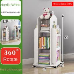 Creative Floor Bookcase Children's Illustrated Bookcase Rotating Bookcase Kindergarten Baby Shelves Student Book Storage Shelf