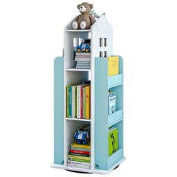 Creative Floor Bookcase Children's Illustrated Bookcase Rotating Bookcase Kindergarten Baby Shelves Student Book Storage Shelf