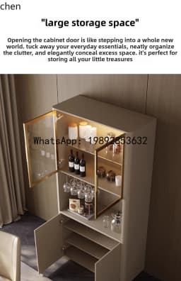 YFY High-End Wine Cabinet Modern Living Room Storage Small Apartment Red Wine Storage Cabinet Glass Display Side Cabinet