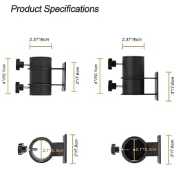 Adjustable Outdoor Umbrella Base2-4Installation Bracket Deck Railing Suitable for Umbrella Base Fixed Bracket Metal Material