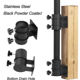 Adjustable Outdoor Umbrella Base2-4Installation Bracket Deck Railing Suitable for Umbrella Base Fixed Bracket Metal Material