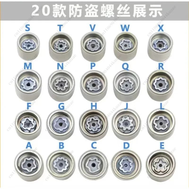 Wheel Lock Lug Nut Remover Key for Anti-Theft Wheels, Fits Most Car Models