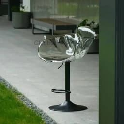 Stylish Transparent Modern Furniture Acrylic Bar Stools, and Balcony Seats, Simple and Luxurious Transparent Petal Dining Chairs