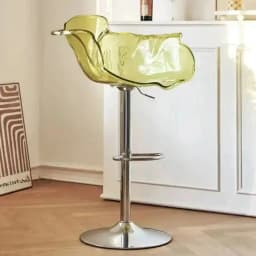 Stylish Transparent Modern Furniture Acrylic Bar Stools, and Balcony Seats, Simple and Luxurious Transparent Petal Dining Chairs