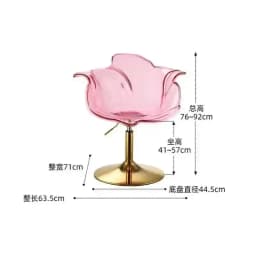 Stylish Transparent Modern Furniture Acrylic Bar Stools, and Balcony Seats, Simple and Luxurious Transparent Petal Dining Chairs