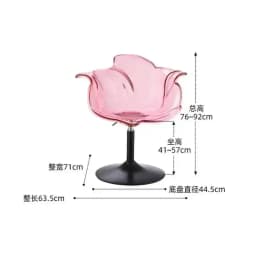 Stylish Transparent Modern Furniture Acrylic Bar Stools, and Balcony Seats, Simple and Luxurious Transparent Petal Dining Chairs