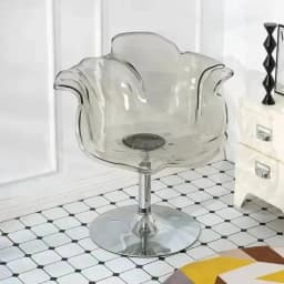 Stylish Transparent Modern Furniture Acrylic Bar Stools, and Balcony Seats, Simple and Luxurious Transparent Petal Dining Chairs