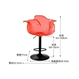 Stylish Transparent Modern Furniture Acrylic Bar Stools, and Balcony Seats, Simple and Luxurious Transparent Petal Dining Chairs