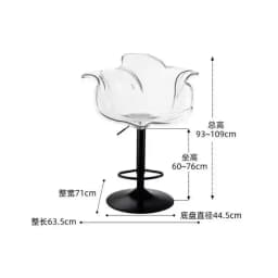 Stylish Transparent Modern Furniture Acrylic Bar Stools, and Balcony Seats, Simple and Luxurious Transparent Petal Dining Chairs