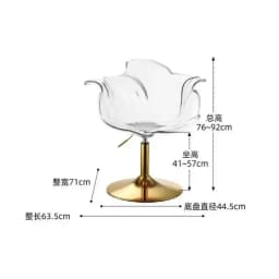 Stylish Transparent Modern Furniture Acrylic Bar Stools, and Balcony Seats, Simple and Luxurious Transparent Petal Dining Chairs
