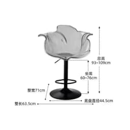 Stylish Transparent Modern Furniture Acrylic Bar Stools, and Balcony Seats, Simple and Luxurious Transparent Petal Dining Chairs