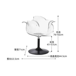 Stylish Transparent Modern Furniture Acrylic Bar Stools, and Balcony Seats, Simple and Luxurious Transparent Petal Dining Chairs