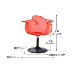 Stylish Transparent Modern Furniture Acrylic Bar Stools, and Balcony Seats, Simple and Luxurious Transparent Petal Dining Chairs