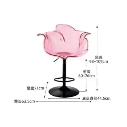 Stylish Transparent Modern Furniture Acrylic Bar Stools, and Balcony Seats, Simple and Luxurious Transparent Petal Dining Chairs