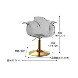 Stylish Transparent Modern Furniture Acrylic Bar Stools, and Balcony Seats, Simple and Luxurious Transparent Petal Dining Chairs