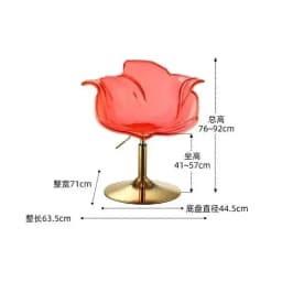 Stylish Transparent Modern Furniture Acrylic Bar Stools, and Balcony Seats, Simple and Luxurious Transparent Petal Dining Chairs