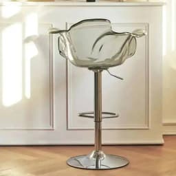 Stylish Transparent Modern Furniture Acrylic Bar Stools, and Balcony Seats, Simple and Luxurious Transparent Petal Dining Chairs