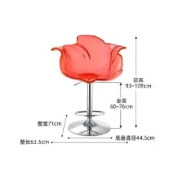 Stylish Transparent Modern Furniture Acrylic Bar Stools, and Balcony Seats, Simple and Luxurious Transparent Petal Dining Chairs