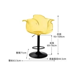 Stylish Transparent Modern Furniture Acrylic Bar Stools, and Balcony Seats, Simple and Luxurious Transparent Petal Dining Chairs
