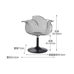 Stylish Transparent Modern Furniture Acrylic Bar Stools, and Balcony Seats, Simple and Luxurious Transparent Petal Dining Chairs