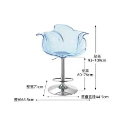 Stylish Transparent Modern Furniture Acrylic Bar Stools, and Balcony Seats, Simple and Luxurious Transparent Petal Dining Chairs