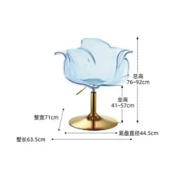 Stylish Transparent Modern Furniture Acrylic Bar Stools, and Balcony Seats, Simple and Luxurious Transparent Petal Dining Chairs