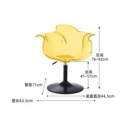 Stylish Transparent Modern Furniture Acrylic Bar Stools, and Balcony Seats, Simple and Luxurious Transparent Petal Dining Chairs
