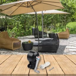 Outdoor Umbrella Crank Handle Replacement For Patio Decks Metal Core With Plastic Grip Fits Most 43mm Shaft Systems