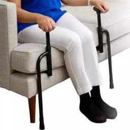 Elderly Standing Assistance Rail, Height Adjustable Bedside Safety Handle, Sit-to-Stand Helper for Chair & Recliner