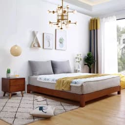 %&Japanese Tatami Bed Frame Simple Modern Minimalist Solid Wooden Tatami Bed Frame