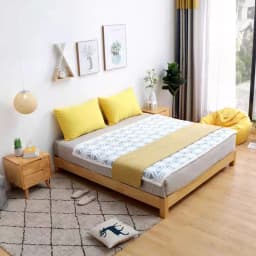%&Japanese Tatami Bed Frame Simple Modern Minimalist Solid Wooden Tatami Bed Frame