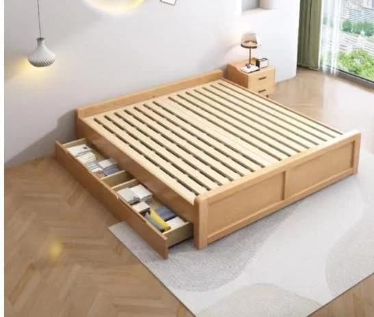 %&Japanese Tatami Bed Frame Simple Modern Minimalist Solid Wooden Tatami Bed Frame
