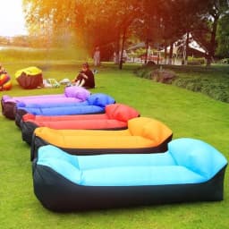 Outdoor Portable Inflatable Sofa Inflatable Outdoor Air Sun Inflatable Lounger Blow Up Chair Bag Banana Camping Air Bed Beanbag